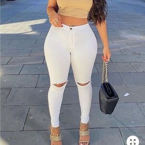 Fashion Nova White Skinny Jeans